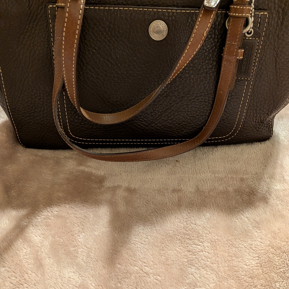 Coach Dark Brown Leather Tote